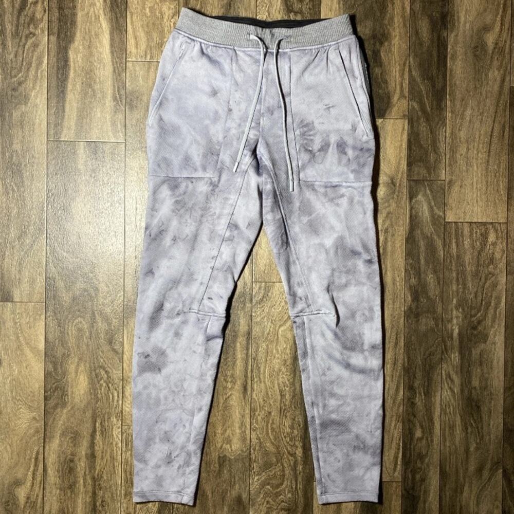 Lululemon Textured Tech Pants Small Diamond Dye Gold Spice Black M5ABGS EUC